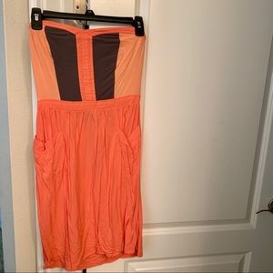 Pink sweetheart too strapless dress with pockets